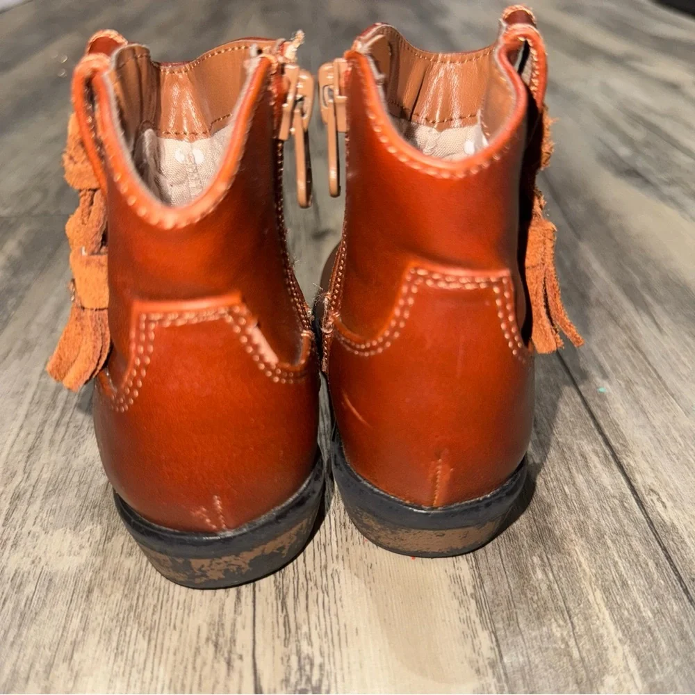 Cat & Jack Brown Kids Boots with Tassels